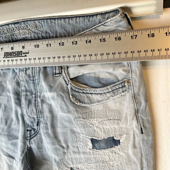 American Eagle Outfitters Women Jeans size 10 US Blue Straight Leg Mid Rise - Picture 2 of 11
